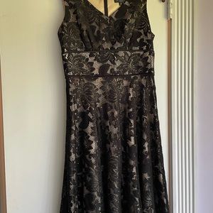 TAHARI black lace dress